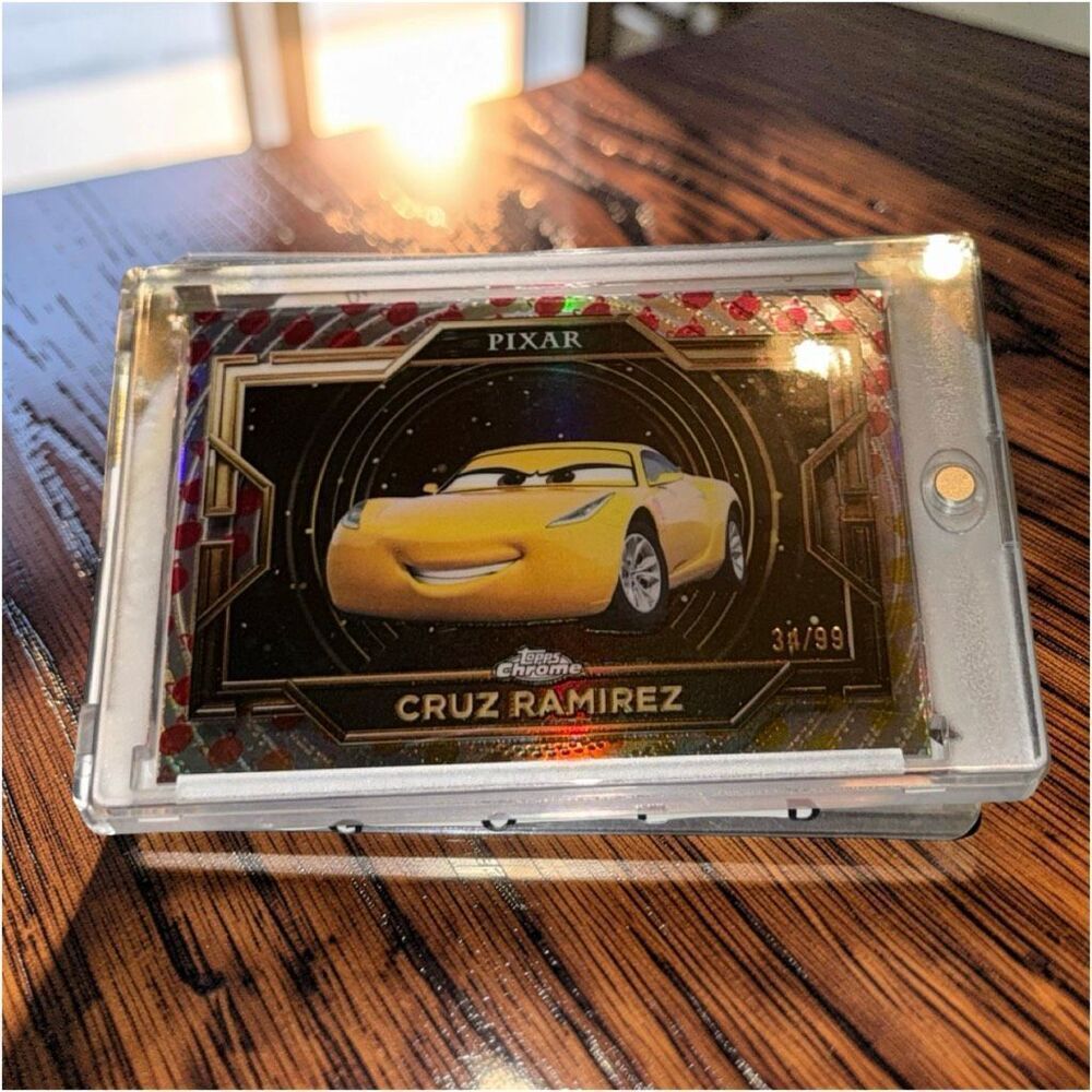 2025 Topps Chrome Disney Pixar Gold Cruz Ramirez #67 Cars Turning Red Etch 31/99